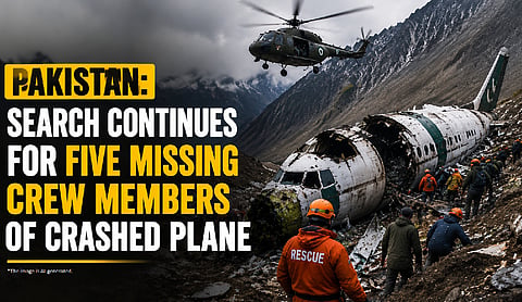 Pakistan: Search continues for five missing crew members of crashed plane
