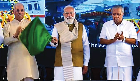 PM flags off new train services in Kerala