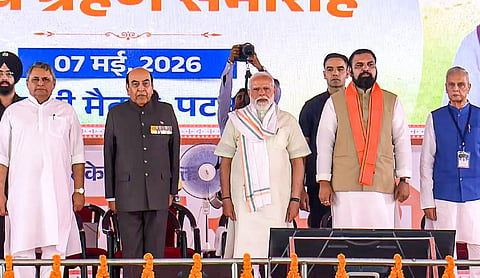 PM Modi arrives in Patna for Bihar NDA government cabinet expansion ceremony