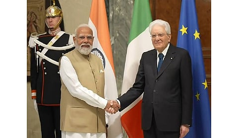 PM Modi holds Delegation-Level talks with Italian President Sergio Mattarella in Rome