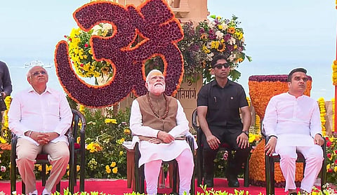 PM Modi Performs Maha Pooja At Somnath Temple During Somnath Amrut Mahotsav