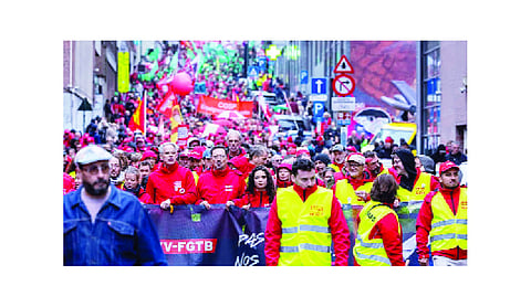 Police, protesters clash in Brussels as anti-austerity rally disrupts city