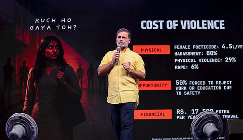 Congress leader Rahul Gandhi addresses the ‘Chhatron Ki Goonj’ programme in Pune on August 22. | Photo: PTI