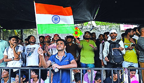 Record crowds join CJP protest at Jantar Mantar