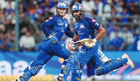 Rohit, Rickelton’s blistering fifties power MI to 6-wicket win over KKR