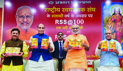 RSS misunderstood despite century of service: Rajnath
