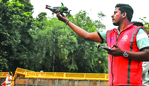 Slogans on streets, drones overhead as protesters play hide-and-seek with police