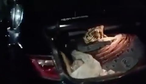 The body of a 32-year-old woman was found wrapped in a blanket inside the boot of a car in Hanamkonda, Telangana. | X/screengrab