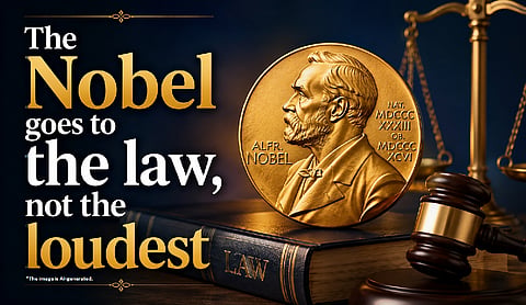 The Nobel goes to the law, not the loudest