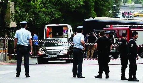 Three held in Greece over fatal firebomb attacks on conservative politicians