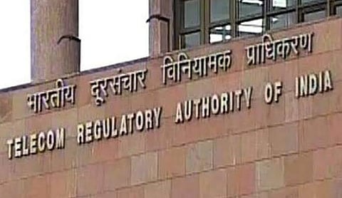 File photo: Telecom Regulatory Authority of India signage, NEW DELHI. (PTI Photo)