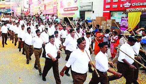 Two Govt teachers suspended in Karnataka for participating in RSS route march