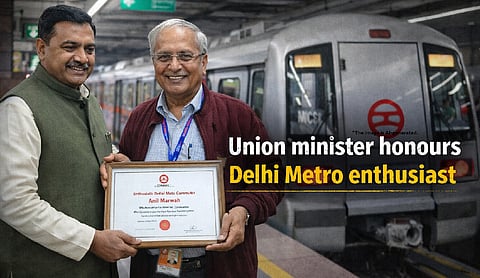Union minister honours Delhi Metro enthusiast