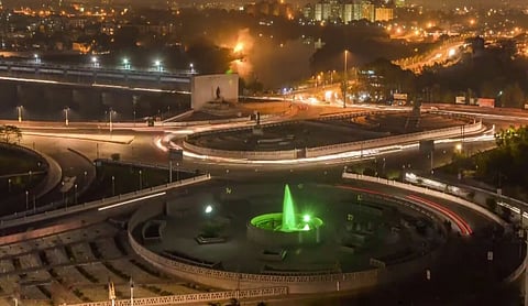 Representational image: A view of the Lucknow skyline from Gomti Nagar. File photo (2015). Photo: Timestance / Wikimedia Commons (CC BY-SA 4.0).