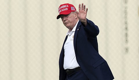 Representational image. President Donald Trump waves to the media as he walks from Marine One to his limousine upon his arrival at the Ellipse just outside of the White House, Sunday, Aug. 16, 2026, in Washington.