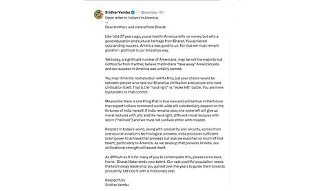 Zoho Co-Founder Sridhar Vembu Calls on Indians in US to Return: “Bharat Needs Your Talent”