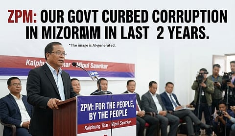 ZPM says its Govt curbed corruption in Mizoram in last 2 years