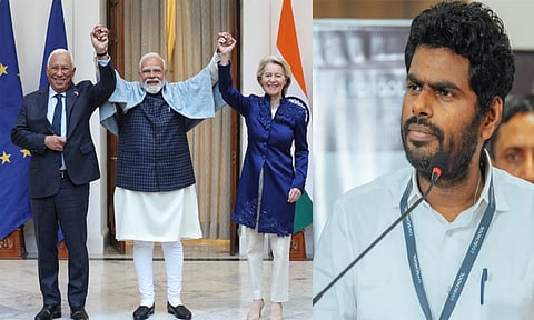 இந்தியா- ஐரோப்பிய ஒன்றியம் இடையே ஒப்பந்தம்: தமிழகத்திற்கு மிகப்பெரிய திருப்பு முனை - அண்ணாமலை