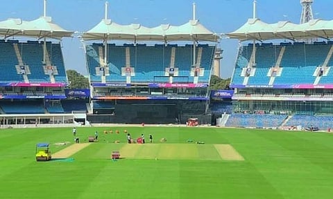 டி20 உலகக் கோப்பை தொடருக்கு தயாரான சேப்பாக்கம் மைதானம்