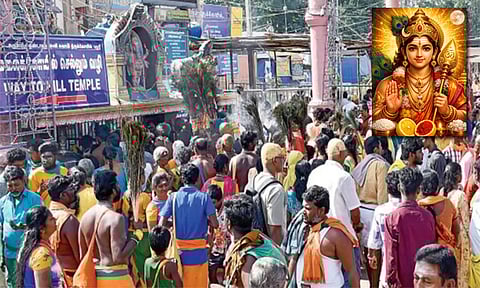 தைப்பூசம்: முருகன் கோவில்களில் அதிகாலையிலேயே குவிந்த பக்தர்கள்: நீண்ட வரிசையில் காத்திருந்து தரிசனம்