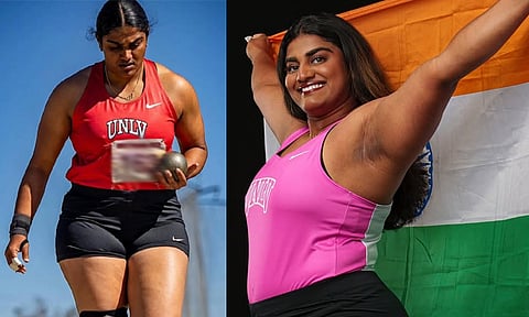 குண்டு எறிதலில் இந்திய பெண் சாதனை