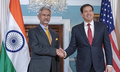 அமெரிக்க வெளியுறவுத்துறை மந்திரியுடன் ஜெய்சங்கர் சந்திப்பு