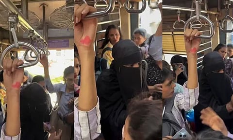 பெண்கள் பெட்டியில் பர்தா அணிந்து சில்மிஷத்தில் ஈடுபட்ட ஆண் பயணி