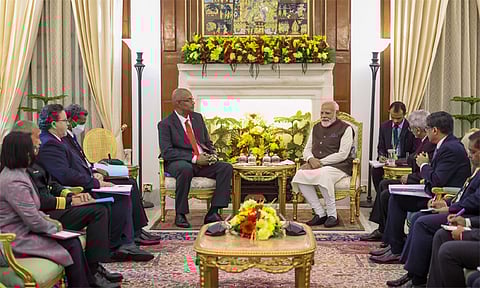 பிரதமர் மோடியுடன் செசல்ஸ் ஜனாதிபதி சந்திப்பு