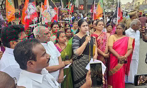 திமுக கூட்டணியில் காங்கிரசின் நிலையை கண்டு வருத்தமடைகிறேன் - விஜயதரணி