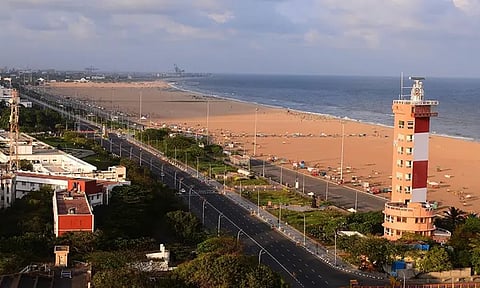 ரோப் கார் திட்டத்துக்காக சென்னை மெரினா கடற்கரையில் மண் பரிசோதனை