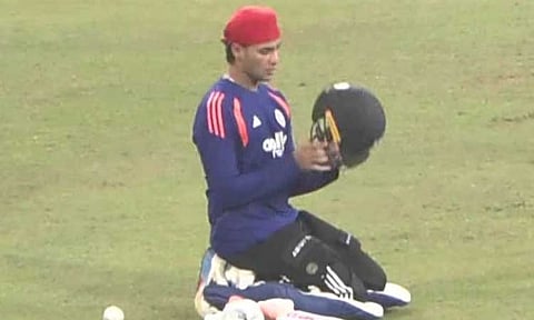 பாகிஸ்தானுக்கு எதிரான போட்டி: தீவிர பயிற்சியில் இந்திய வீரர் அபிஷேக் சர்மா