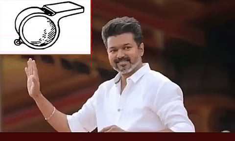 புதுச்சேரியிலும் தவெகவுக்கு விசில் சின்னம் ஒதுக்கியது தேர்தல் ஆணையம்