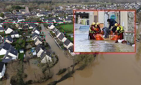 பிரான்சில் வரலாறு காணாத மழை, புயல் பாதிப்பு; 4 மாகாணங்களுக்கு ரெட் அலர்ட்