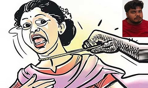 கடையநல்லூரில் பெண்ணிடம் 8.5 சவரன் நகை பறிப்பு: வாலிபரை துரத்தி பிடித்த பொதுமக்கள்