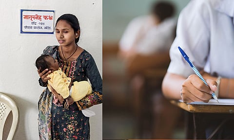 மராட்டியம்: பிறந்து 10 நாளேயான கைக்குழந்தையுடன் 12-ம் வகுப்பு தேர்வு எழுத வந்த மாணவி