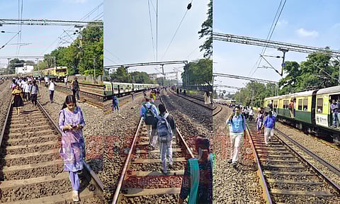 முதல்நாளே ரெயில் சேவையில் குளறுபடி: ஆங்காங்கே நிறுத்தப்பட்ட ரெயில்கள்.. பயணிகள் கடும் அவதி