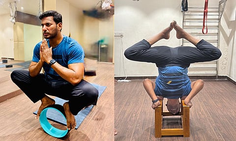 ஜிம்மில் உடற்பயிற்சி செய்யும் புகைப்படங்களை பகிர்ந்த விஷால்