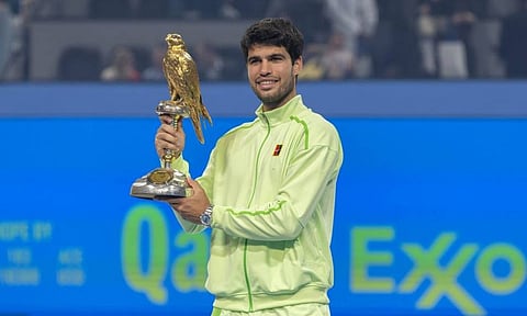 கத்தார் ஓபன் டென்னிஸ்: சாம்பியன் பட்டம் வென்ற அல்காரஸ்