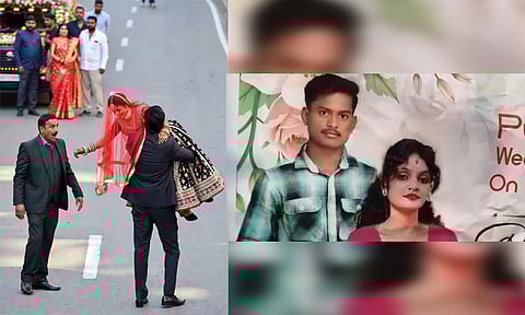 நடுரோட்டில் மணமகளை துப்பாக்கி முனையில் கடத்திய முன்னாள் காதலன்... திகைத்து நின்ற மாப்பிள்ளை