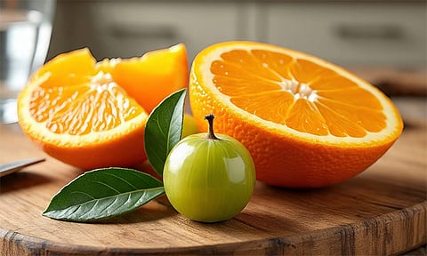 ஆரஞ்சு, நெல்லிக்காய்