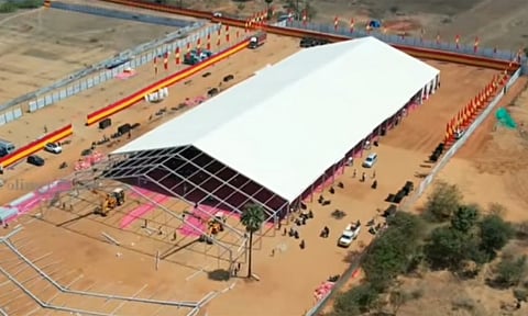 வேலூரில் நாளை நடைபெறும் த.வெ.க. கூட்டத்துக்கு 84 ஆயிரம் சதுரஅடியில் நிழற்பந்தல் அமைப்பு