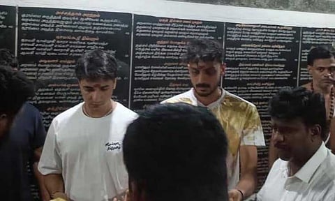 சென்னை கோவிலில் சாமி தரிசனம் செய்த இந்திய கிரிக்கெட் வீரர்கள்