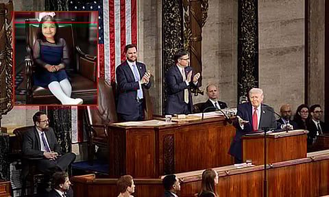 இந்திய லாரி ஓட்டுநர் ஏற்படுத்திய விபத்தில் சிக்கிய சிறுமி; அவைக்கு அழைத்து பாராட்டிய டிரம்ப்