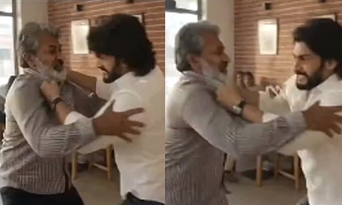 ராஜமவுலியும், மகேஷ்பாபுவும் சண்டை போடும் வீடியோ இணையத்தில் வைரல்