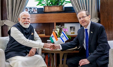 இஸ்ரேல் அதிபருடன் பிரதமர் மோடி சந்திப்பு