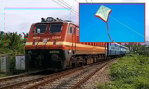 ரெயில் தண்டவாளம் அருகே பட்டம் விட்டால் சிறை: ரெயில்வே எச்சரிக்கை