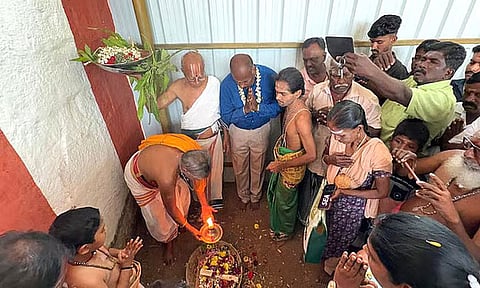 ஸ்ரீவைகுண்டம் கோவிலில் ரூ.1.28 கோடியில் புதிய தேர்: பூமி பூஜையுடன் பணிகள் தொடக்கம்