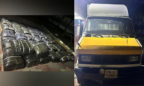 தூத்துக்குடியில் ரூ. 40 லட்சம் மதிப்பிலான பீடி இலைகள், மினி லோடு வாகனம் பறிமுதல்