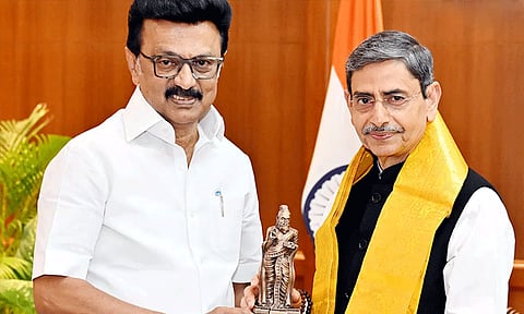 கவர்னர் ஆர்.என்.ரவியுடன் முதல்-அமைச்சர் மு.க.ஸ்டாலின் சந்திப்பு