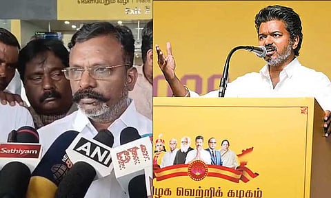 புலியைப் பார்த்து பூனை கோடுபோட்ட கதை - விஜயை விமர்சித்த திருமாவளவன்